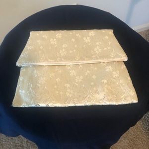 Vintage Beige Brocade Evening Bag